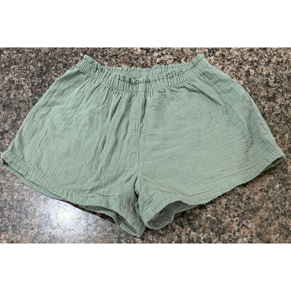 Gilly Hicks Sage Green Gauze Cotton Sleep Lounge Shorts XS 510S3336